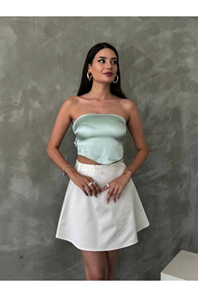 oshebu Білий – Жіноча міні-спідниця з дзвіночками