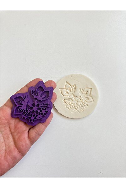 Floral Flower Pattern-10 Ceramic Mud/ Polymer Clay Seal