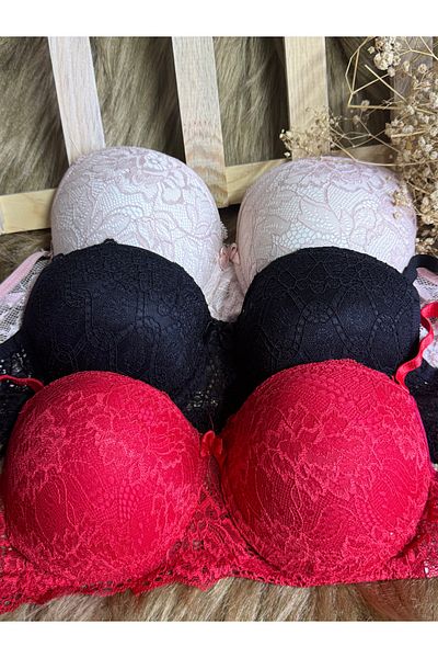 SATTENS Mărimea 80 Sutien push up din dantelă - 3 bucăți