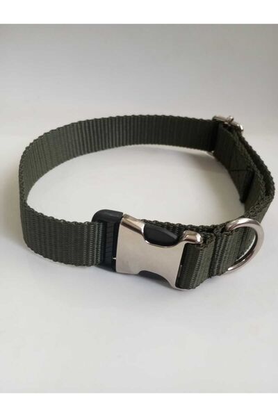 Loyal Friend Store köpek boyun tasma 45-60 XL beden HAKİ metal aparatlı