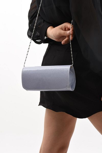 bibags Τσάντα λουστρίνι λιλά γκλίτερ