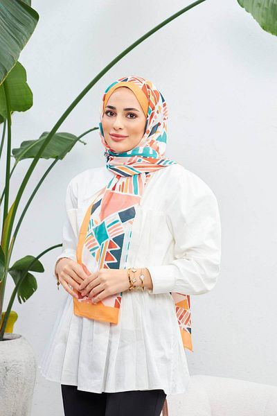 İpekhan Thin Cotton Ethnic Patterned Shawl
