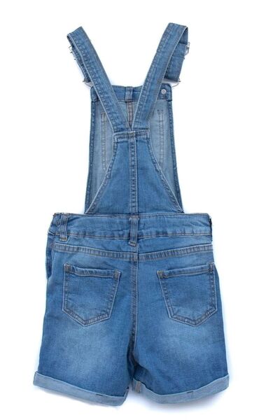 minny max Beli Lastikli Kız Çocuk Kot Şort Salopet