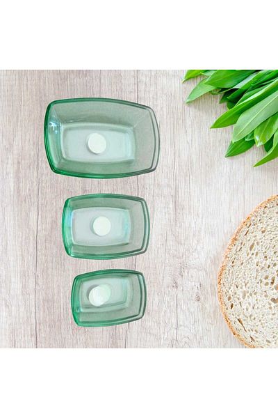 Paşabahçe Tokio Green 6-Piece Boat Plate Set - 12-14-18 cm