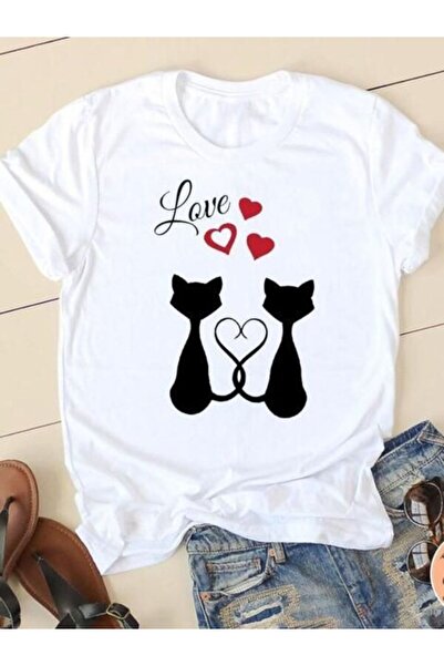 CLASSY.MODA Μπλουζάκι μονόχρωμο - Λευκό μπλουζάκι με κοντό μανίκι με λαιμόκοψη