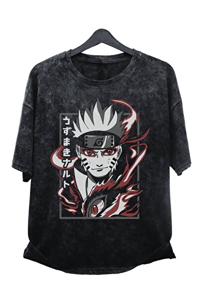 Fuddy Moda Naruto Manga V3 Štampano - Unisex Oversize kroj Anime majica