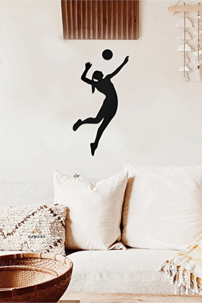 AHWART Voleybol Temalı Dekoratif Ahşap Tablo