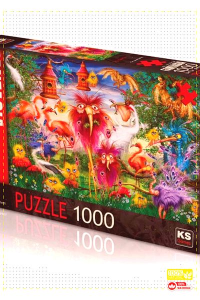 OMZ KS Ugly Birds 1000 Piece Puzzle - Girl and Boy Educational Montessori Toy