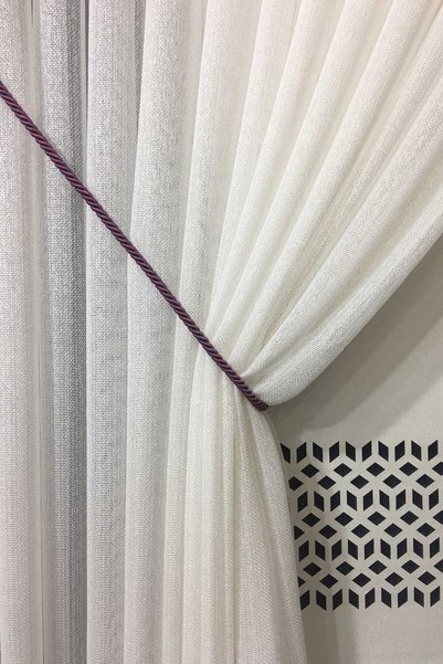 Halis Ticaret Kruvaze Perde Tül Fon Toplama Aparatı Halat Kordon Braçol 300cm Metal Uçlu 1 Adet