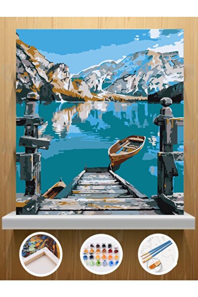 CNS HOBBY TUVAL Sayılarla Boyama Hobi Seti 30x40 Cm Çerçeveli Tuval Seti Fırç...