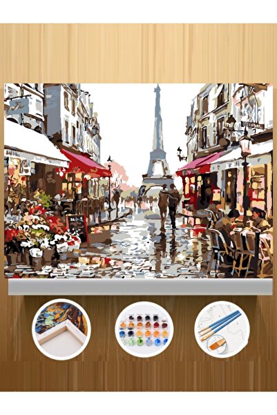 CNS HOBBY TUVAL Sayılarla Boyama Ve Hobi Seti Tuvale Gerilmiş Tablo Seti Kasn...