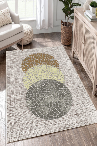 GNL HOME Geometrik Desenli dijital baskı yıkanabilir salon mutfak koridor ofi...