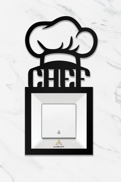 AHWART Kitchen Themed Decorative Wooden Socket Frame - Switch Frame