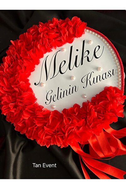 TAN EVENT 30 Cm Gelin Defi,Gelin Tefi,Kına Geceleri için İsime Özel Kına Defi