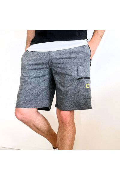 Farah Butik Anthracite Unisex 3-Pocket Zippered Drawstring Short Shorts - Comfortable Fabric