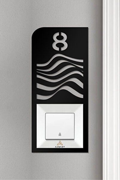 AHWART Decorative Circle Door - Wooden, Bell Socket Frame No:8