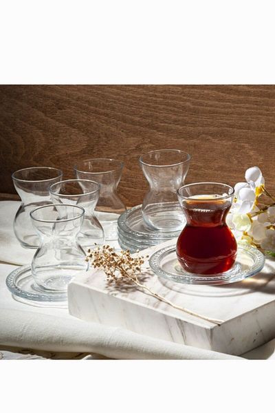 Paşabahçe P.96575 - Ethnic Tea Cup Set for 6 Persons, Pasabahce
