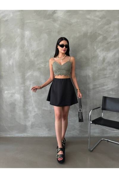 oshebu Black – Women's Mini Bell Skirt