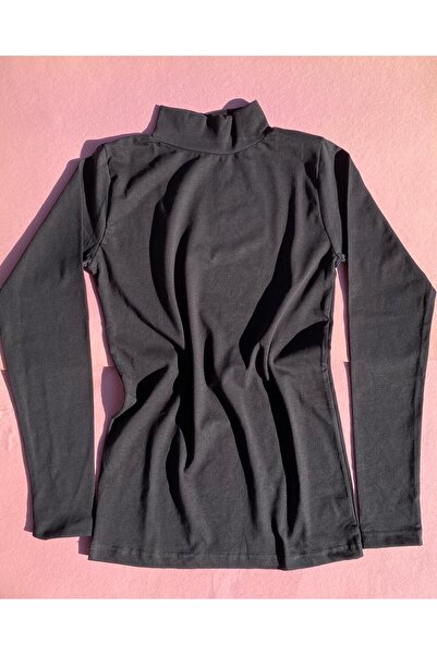 VicTroy Μαύρο και άσπρο μακρυμάνικο καλοκαιρινό γυναικείο μπλουζάκι από βαμβακερό λύκρα (2 ΤΕΜ)