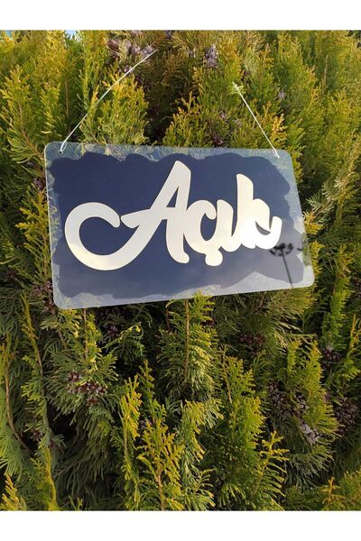 kadan enerji ve güvenlik sistemleri Açık kapalı yazısı pleksi 25x15 cm