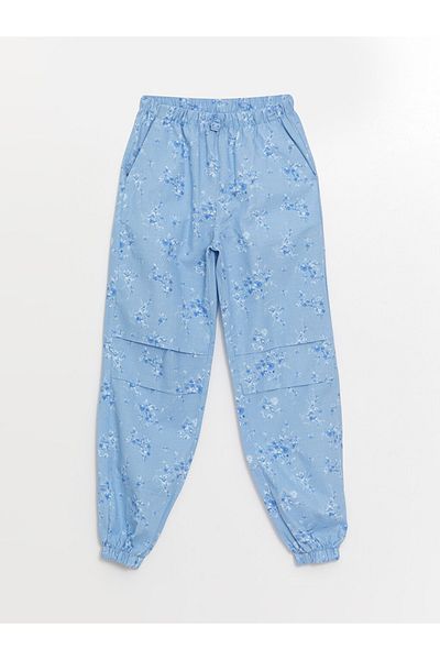 LC Waikiki Pantaloni cu talie elastică cu imprimeu floral LCW pentru fete