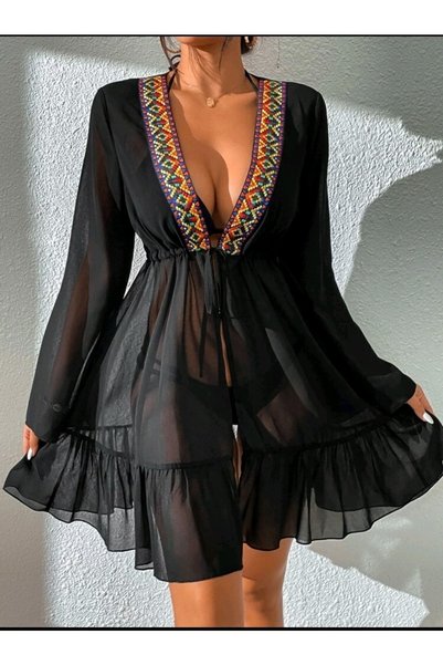 BF Bikini Fashion لاري منقوشة صوفية