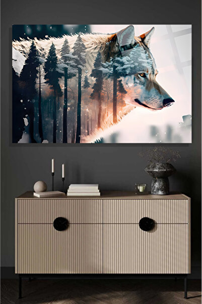 TAULART Kurt Tasarım Görsel 4mm Lüks Kırılmaz Temperli Yüksek Çözünürlüklü Ca...