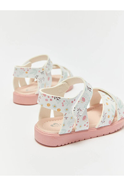 LC Waikiki Lcw Steps - Velcro Printed Sandals for Baby Girl