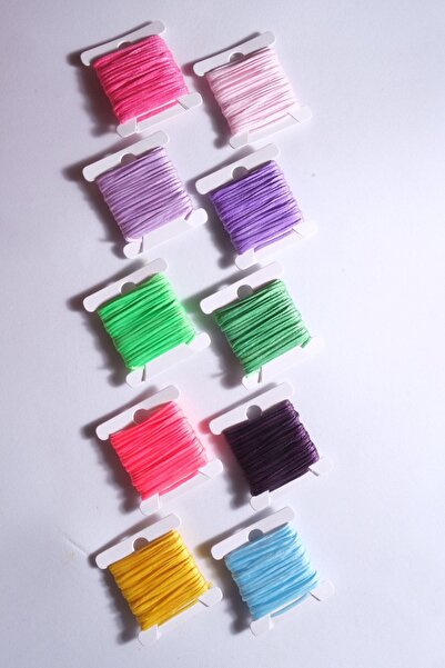 Eskişehir hobi sanat Snur ceară de 30 de metri - 10 culori, bijuterii cu șnur de colier de 1 mm, șnur pentru brățară