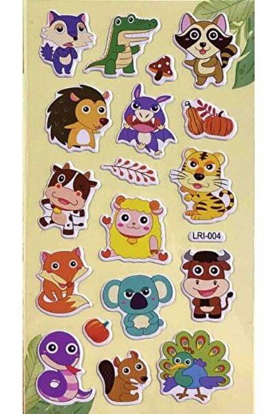 Bluoksweet Etichetă în relief pentru copii Model-5 - Animal Safari Maimuță El...