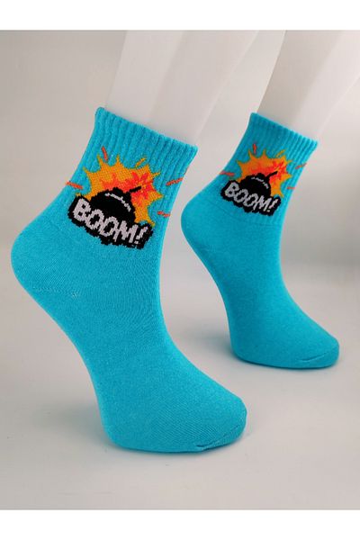 Shuttle Park Унисекс сини колежански чорапи Boom Comics