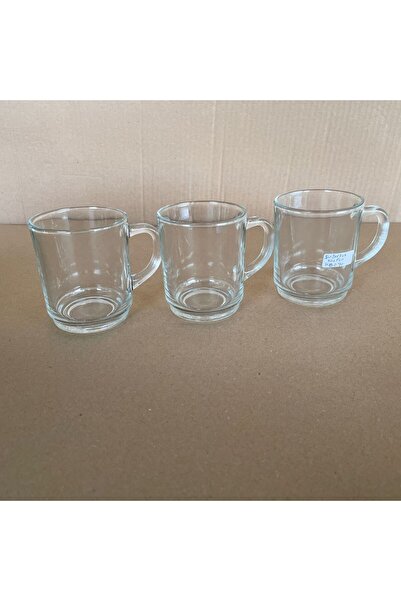 Pause Art Home KULPLU SU BARDAĞI - 3 LÜ - KULPLU BARDAK 3 ADET FİYATIDIR