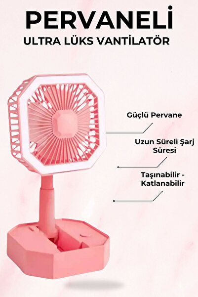 Pastimost Deluxe Katlanabilir Usb Şarjlı 3 Kademeli Ekstra Güçlü Soğutucu Ses...