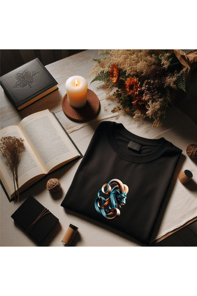 donamod تي شيرت أبيض وأسود بنمط علم التنجيم كبير الحجم للجنسين - هدية عيد ميلاد