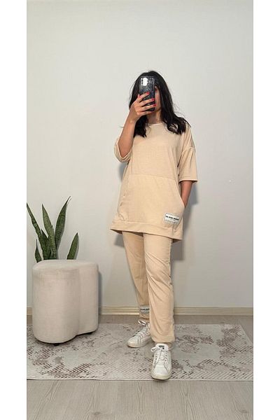 Butik Comfortable and Cool Combed Cotton Summer Tracksuit Set