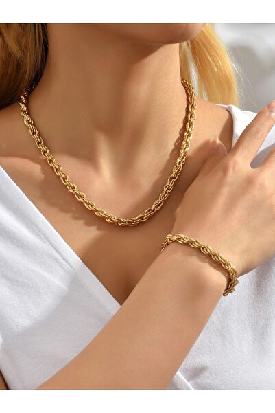 CEVHERİN Unisex Kolye Ve Bileklik Seti