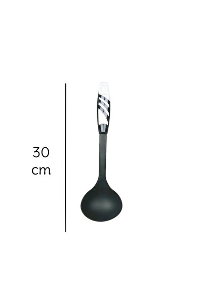Open Home Concept Set of 2 White Fireproof Non-Stick Teflon Service Set 220 ° Durable Pasta Spoon & Ladle