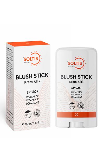 Soltis SPF50+ Moisturizing Stick - Peach Tint 02, 15 Gr