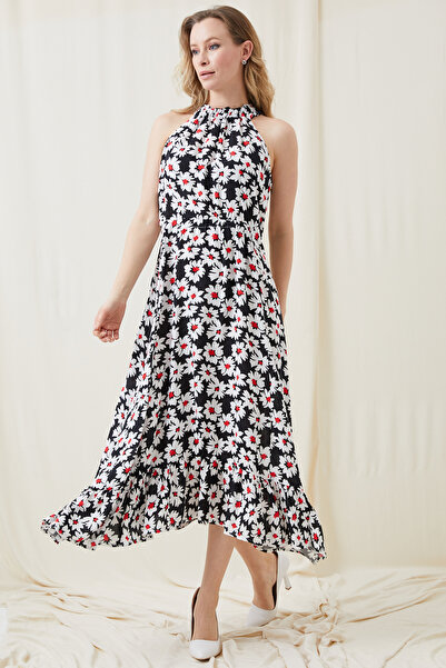 tomıross فستان ياسمين منقوش بخصر مطاطي YASMIN-4240