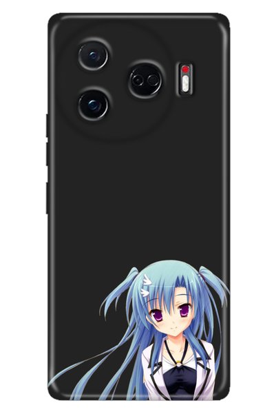 TECNO Camon 30 Pro 5G Uyumlu Kılıf Desenli Baskılı Silikon Mavi Anime Kız