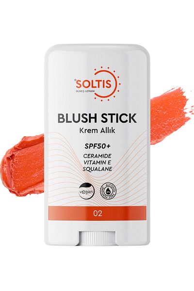 Soltis SPF50+ Moisturizing Stick - Peach Tint 02, 15 Gr