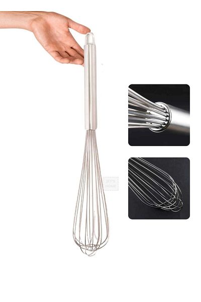 Jet's Home 40 cm Stainless Sauce Whisk - Egg, Chocolate and Cream Whisk