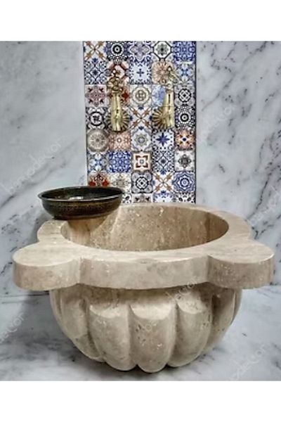 ege gross Beige Marble Melon - Dılım Kurna Design