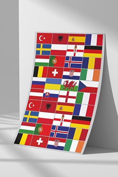Sticker Market Flag Sticker Set, A4 Size Sticker Label Set for Flat Surfaces