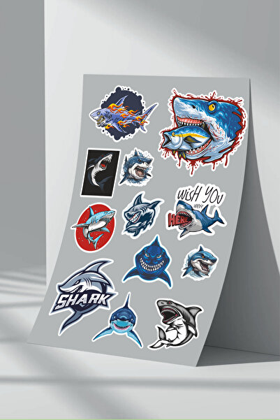 Sticker Market Set naljepnica ajkula - Set od 3 komada