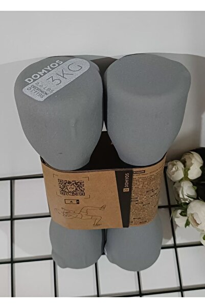 Decathlon Fitness Dambılı - 2×3 Kg - Gri - Easy.