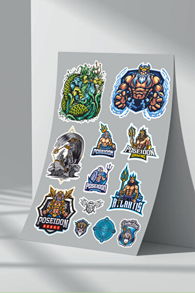 Sticker Market Set de autocolante cu model Poseidon