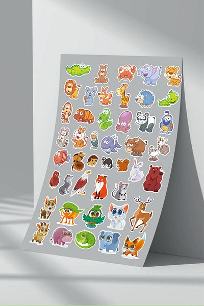 Sticker Market Cute Heroes - Set de autocolante de 6 piese