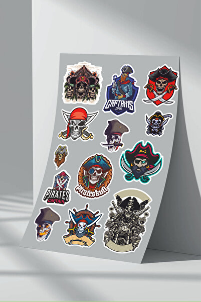 Sticker Market Set de autocolante cu pirat craniu - 6 bucăți