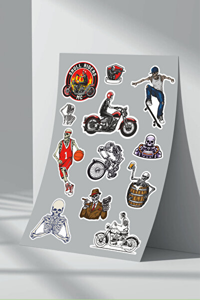 Sticker Market Set de autocolante cu craniu de 9 bucăți